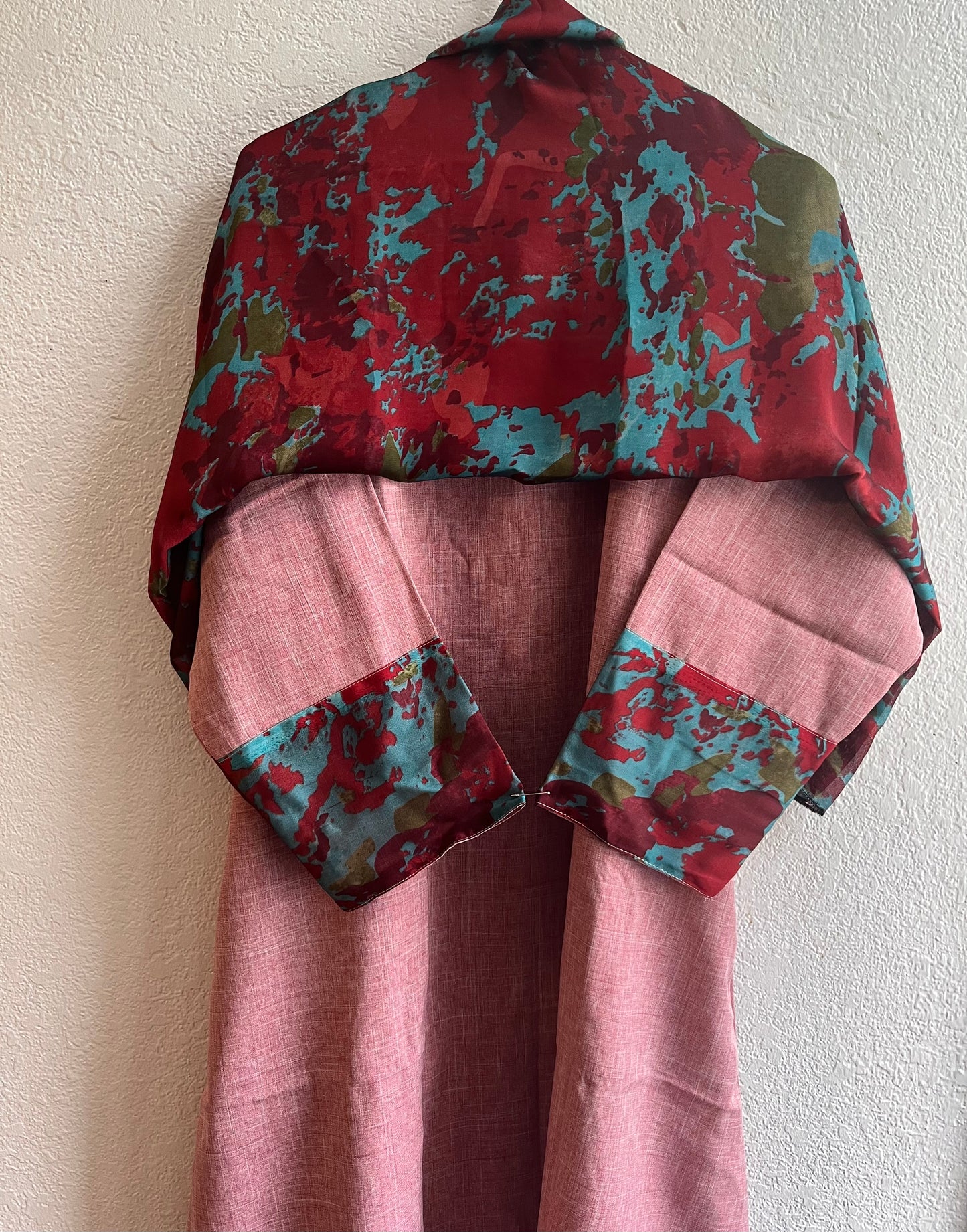 Pink camouflage matching dress & hijab set