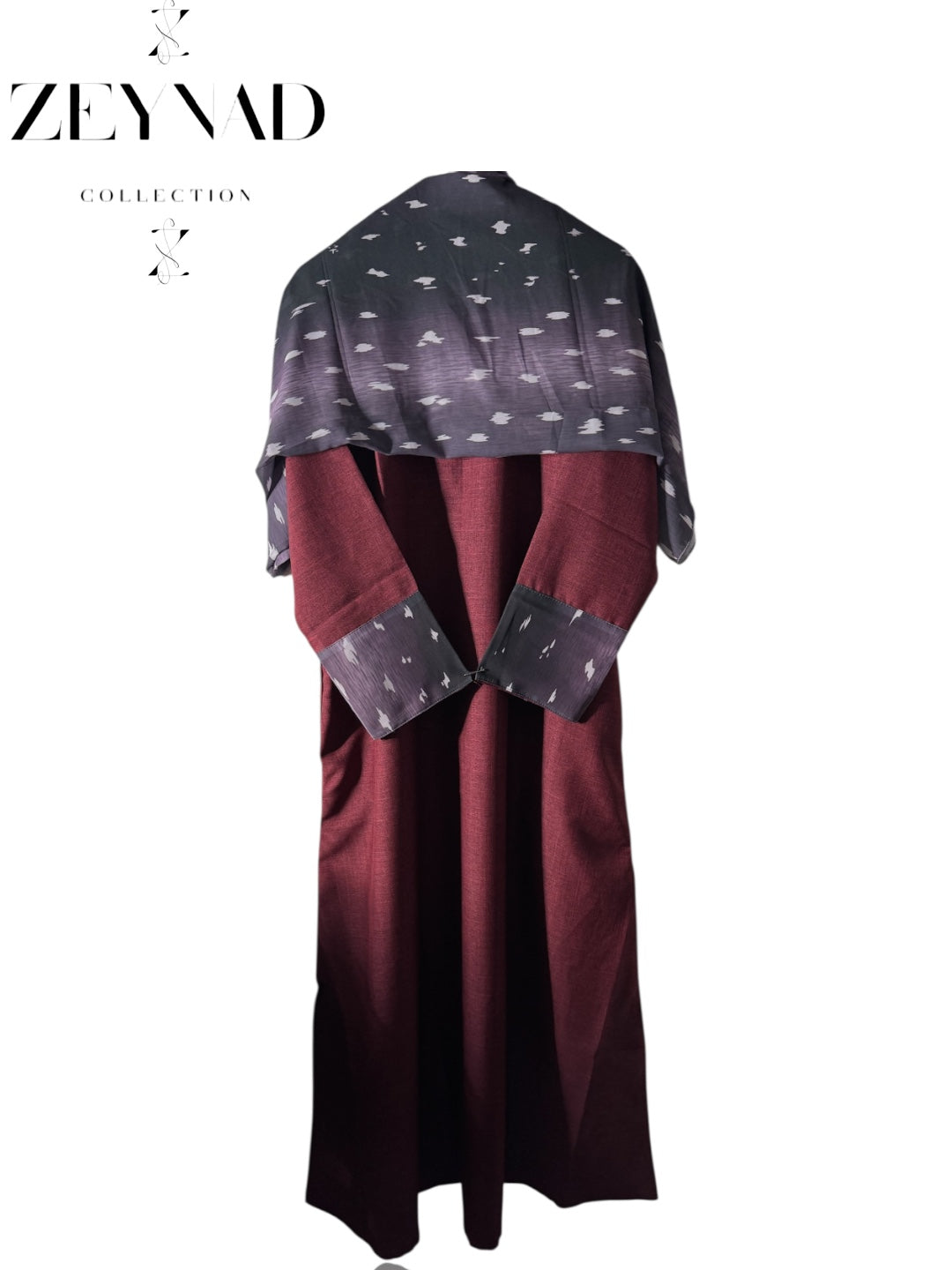 Crimson Lavender deer matching dress & hijab set