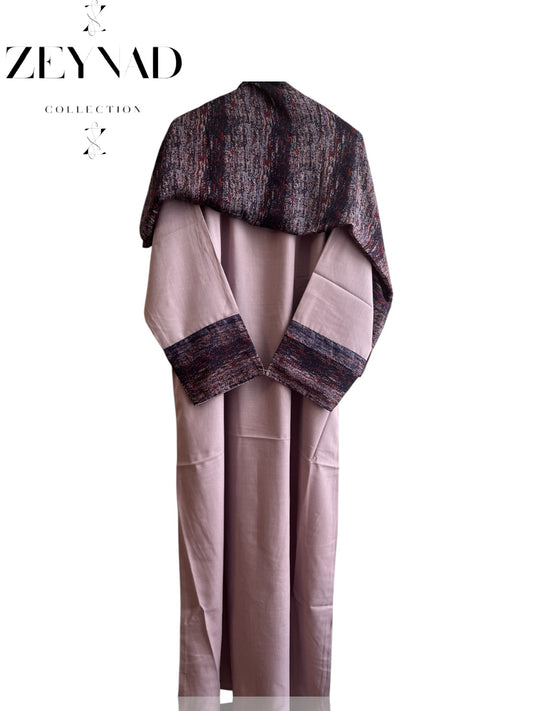 Intense pastel-purple matching dress & hijab set