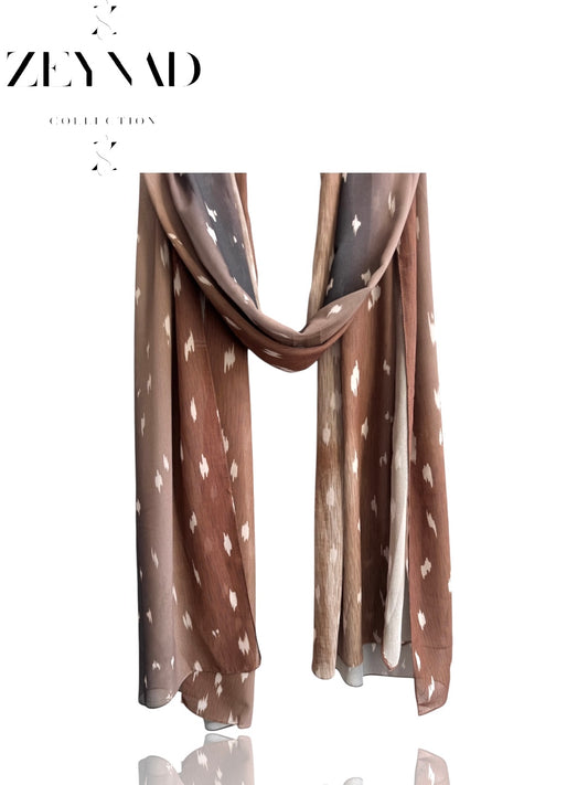 Olive green deer/fawn print ombré