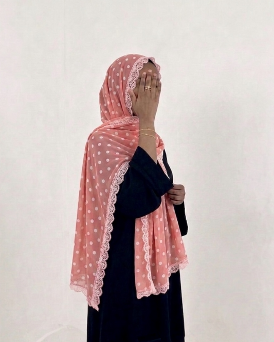 Sakura ZEYNAD polka dot lace hijab