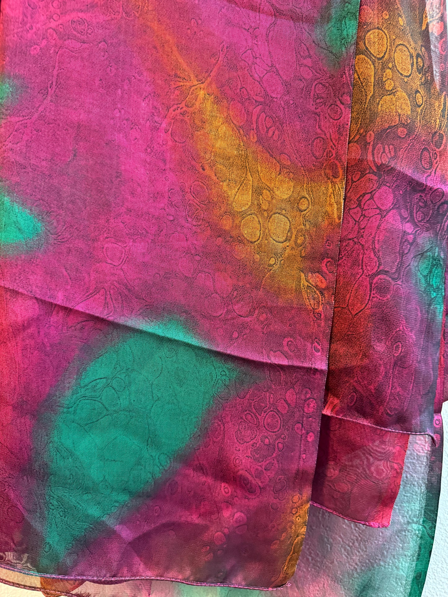 Sunset Pink & Orange Ocean Glow Chiffon Hijab