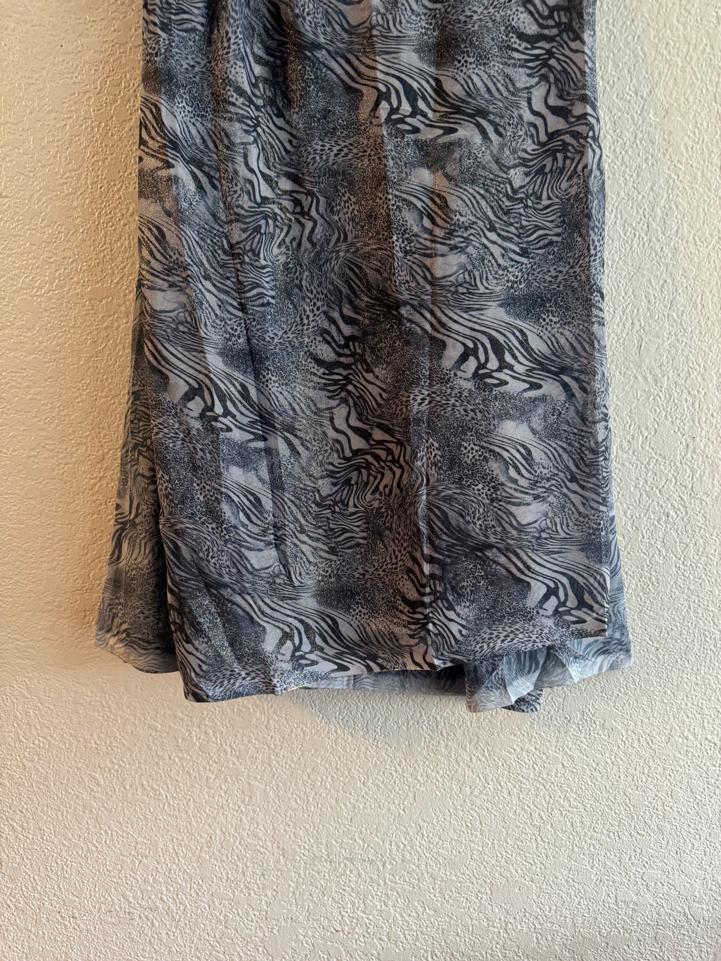 Blazing sea blue cheetah print hijab