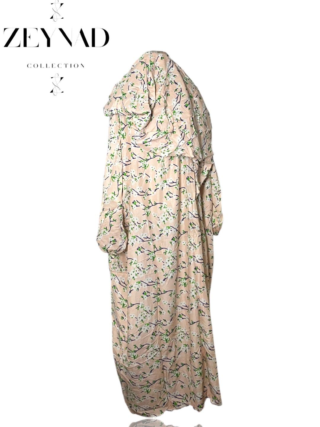 White pink & green flower flow prayer set