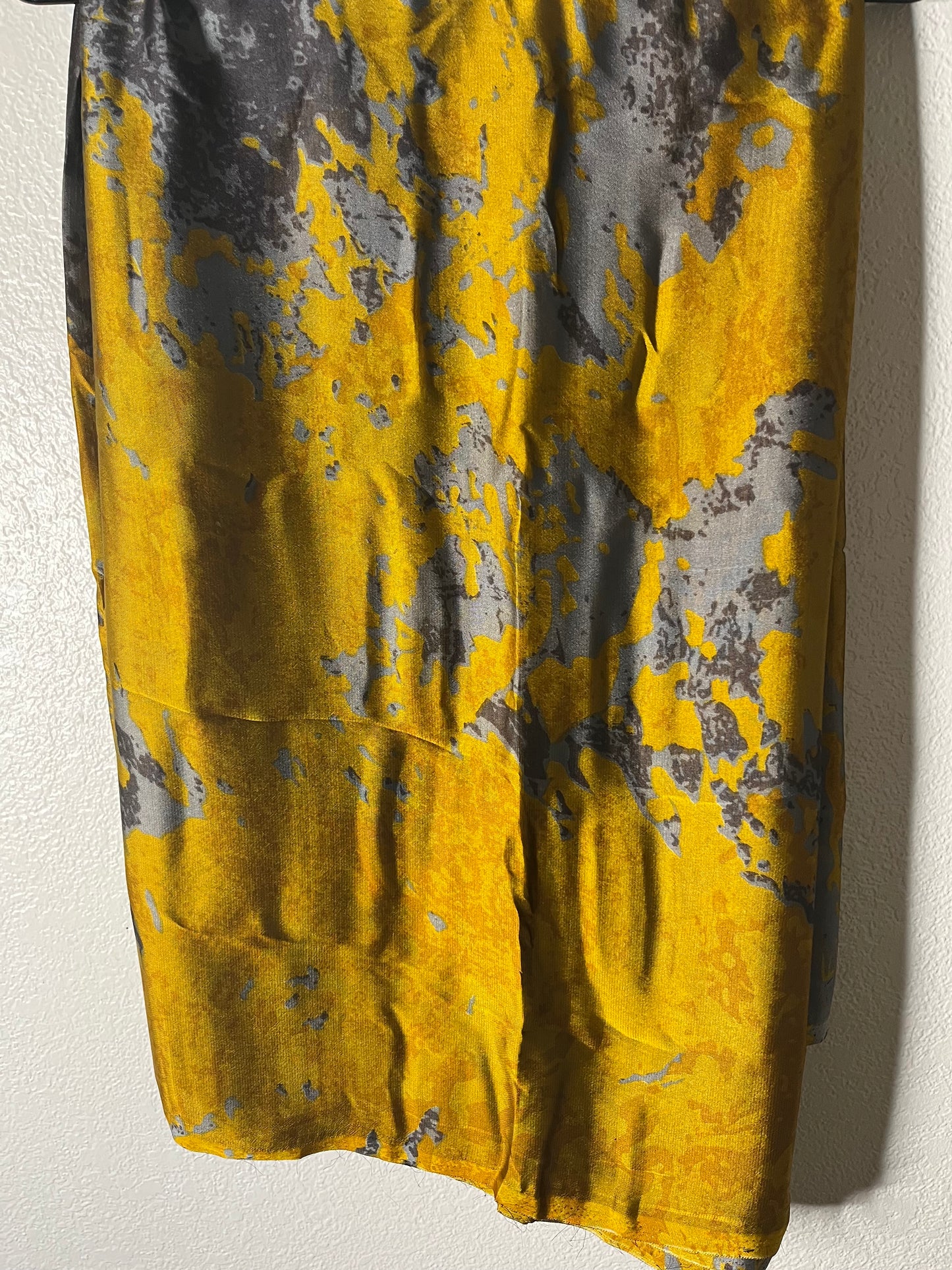 Yellow & Grey Camouflage Chiffon Hijab