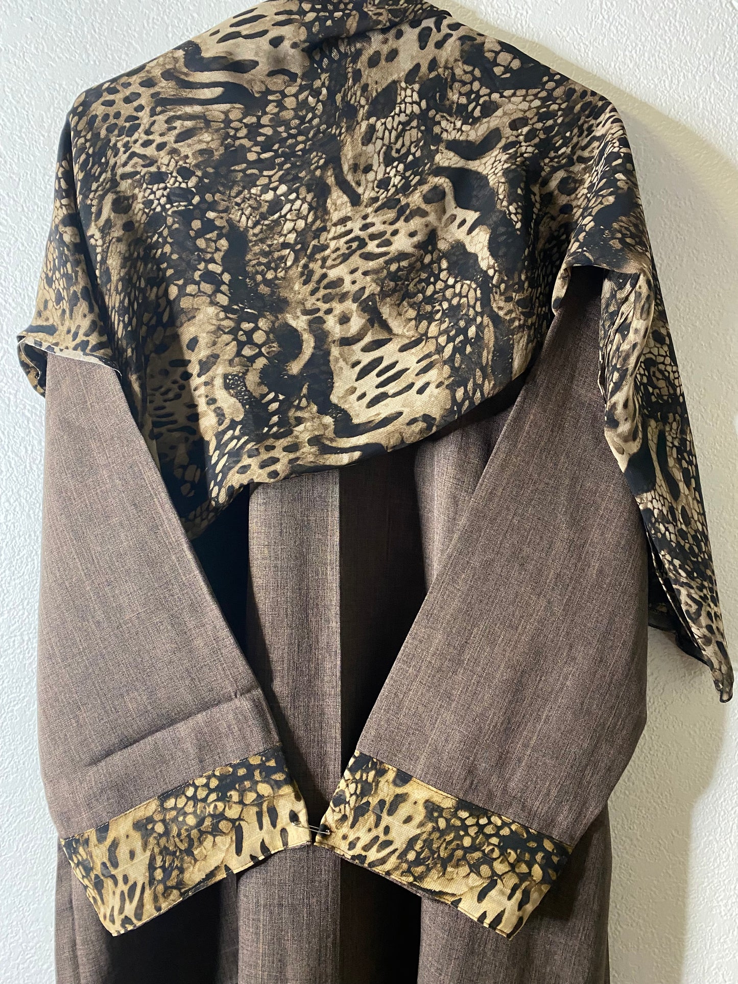 Brown mocha matching dress & hijab set