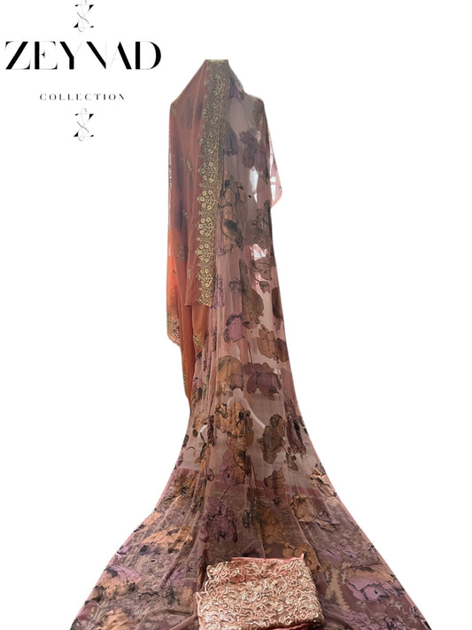 Light pink & peach gold stone Dirac set