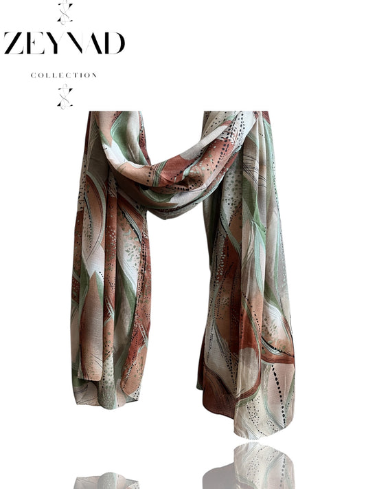 Vivid spring peach chiffon