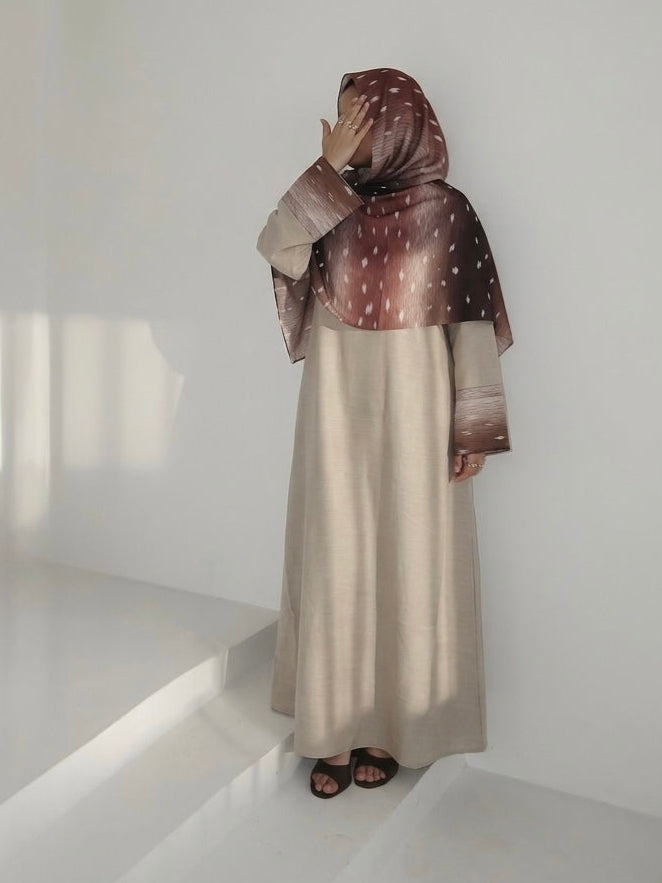 Sakura Beige deer matching dress & hijab set