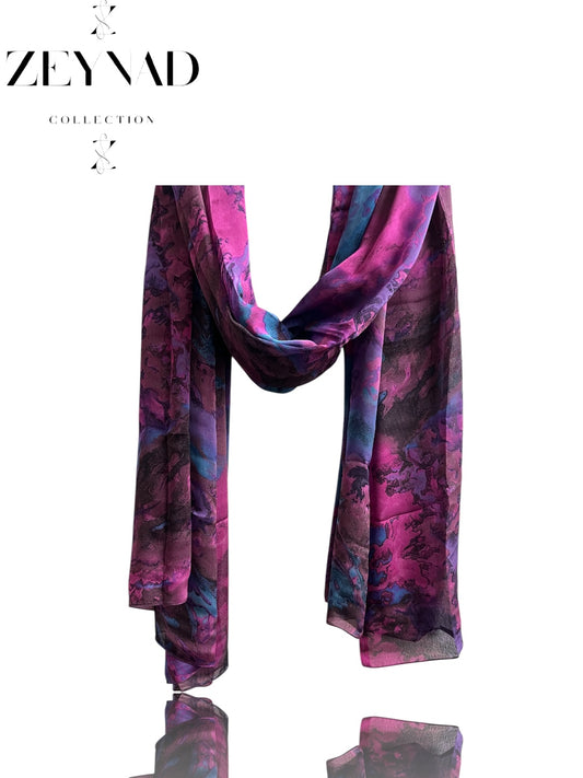 Neon purple ZEYNAD summer hijab