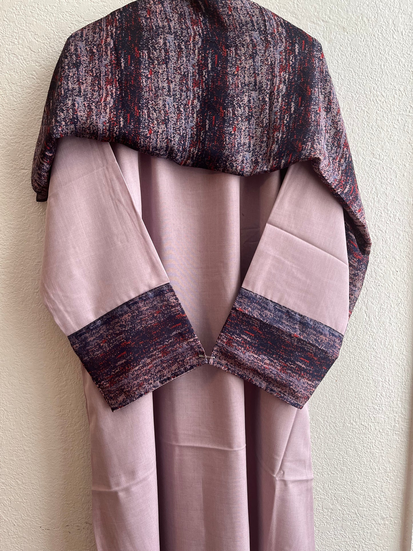 Intense pastel-purple matching dress & hijab set