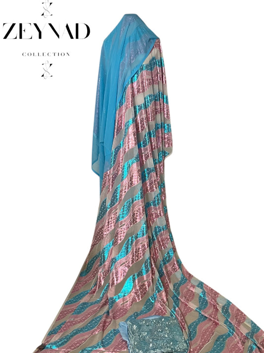 Classic pink & blue lined Dirac set