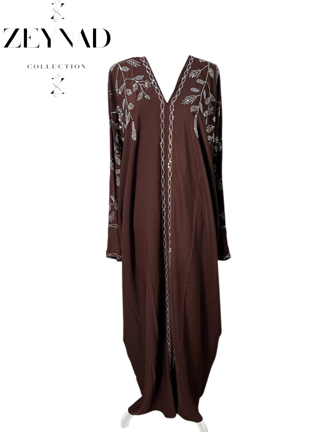 Vivid brown & silver limited Abaya