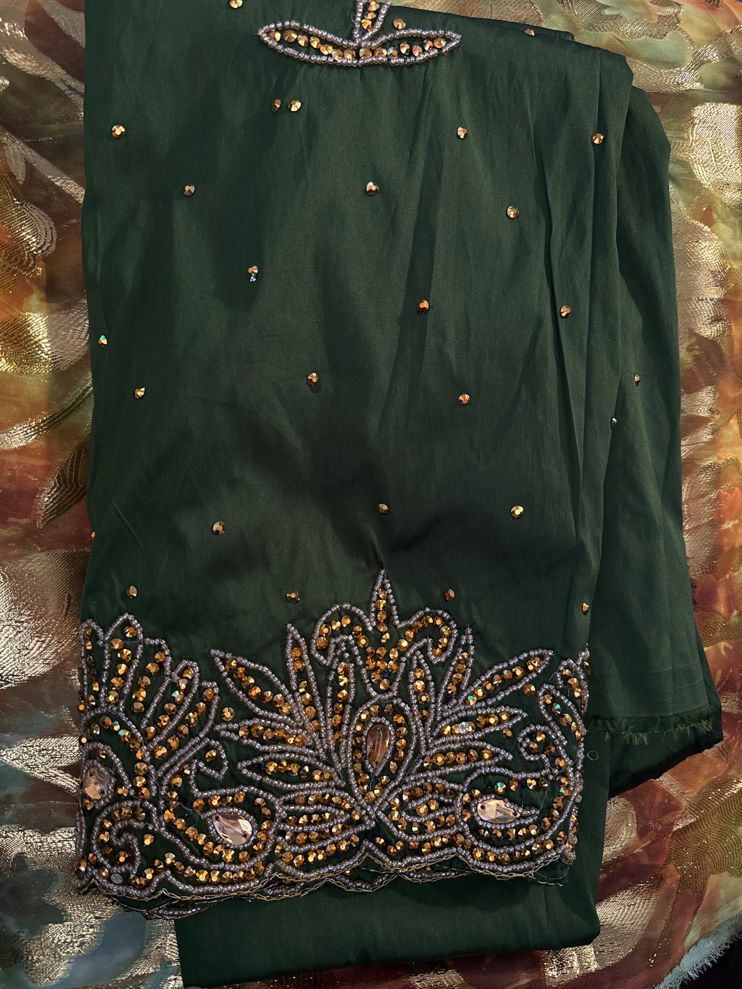 Fransawi multi- green colored traditional Dirac