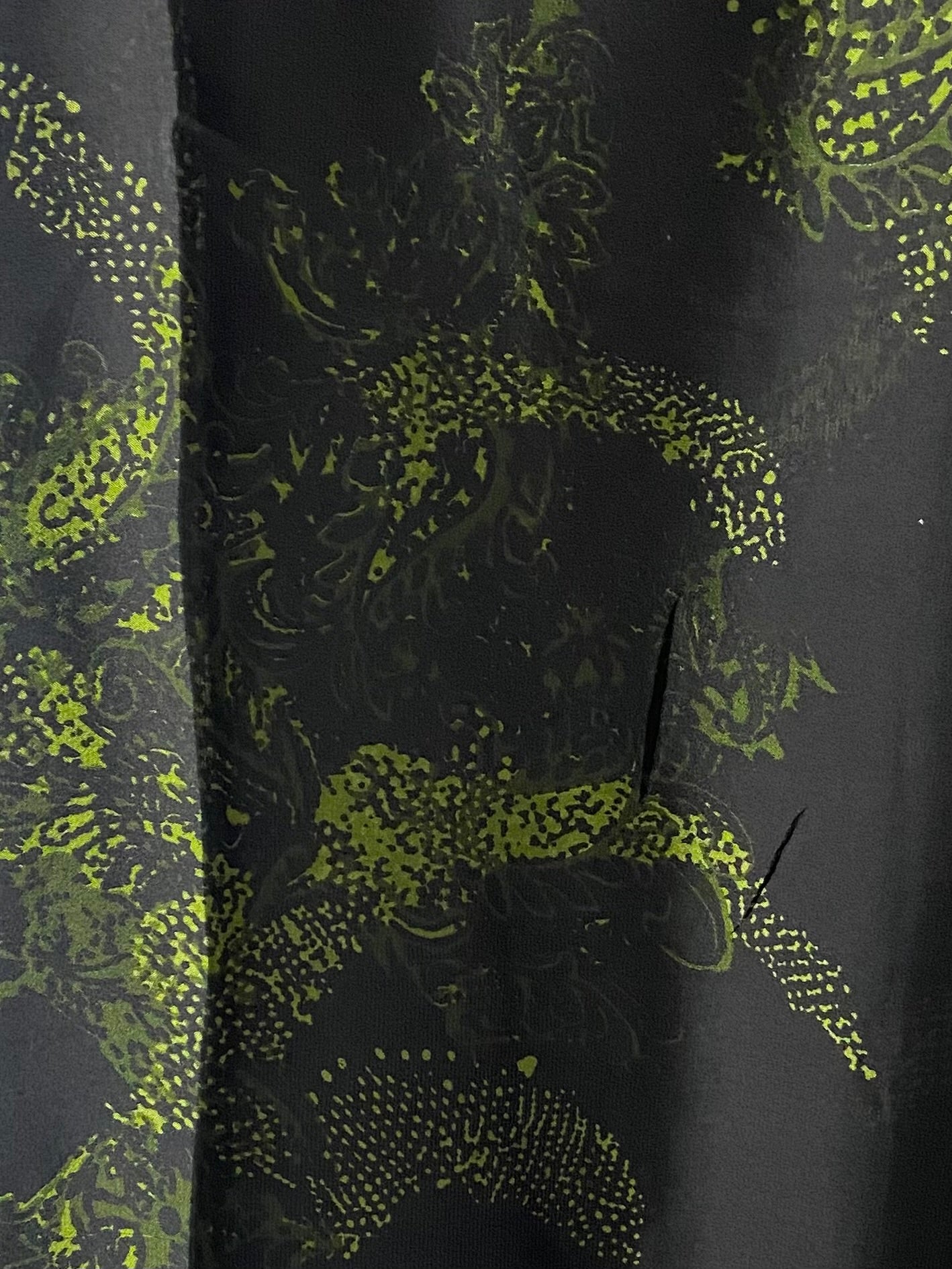 Green & black dusk chiffon hijab