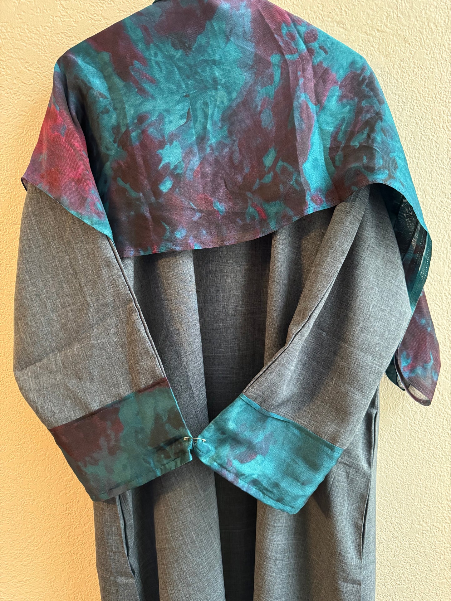 Starlight celestial blue & midnight purple matching dress & hijab set