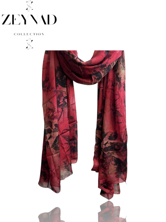 Vivid cherry spring chiffon