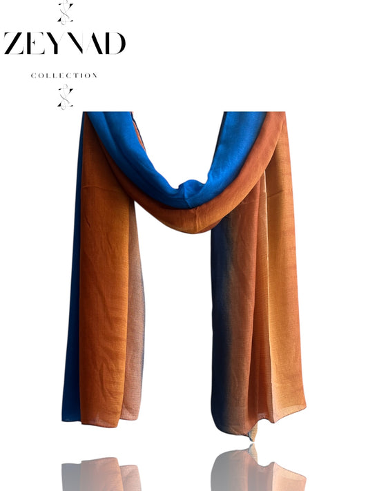 Vivid navy coral ombré modal