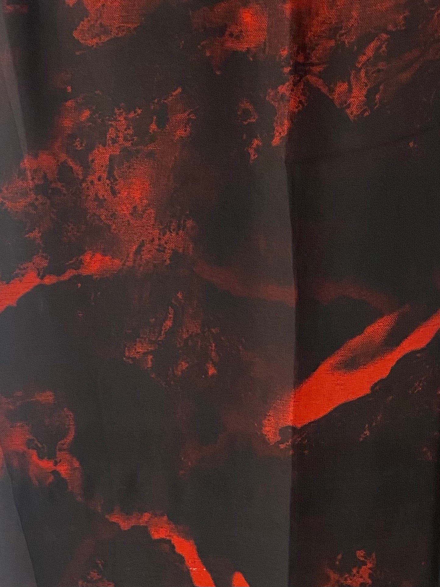 Midnight black & red chiffon hijab