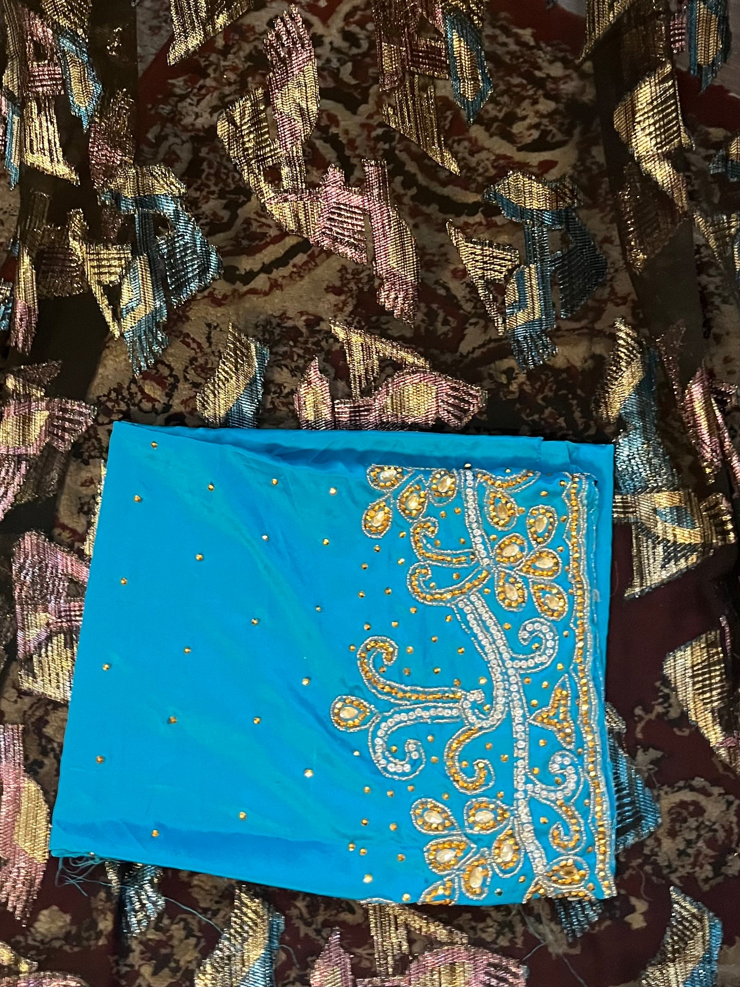 Fransawi blue & black sparkling traditional Dirac