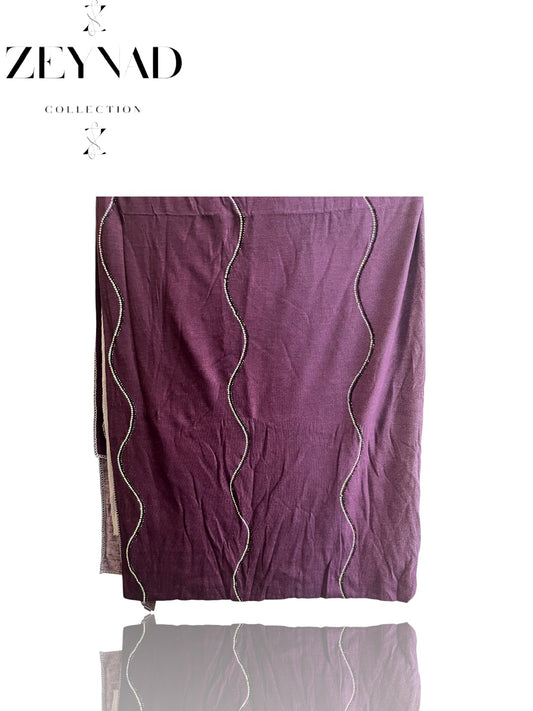 Purple & fall white ombré jersey hijab