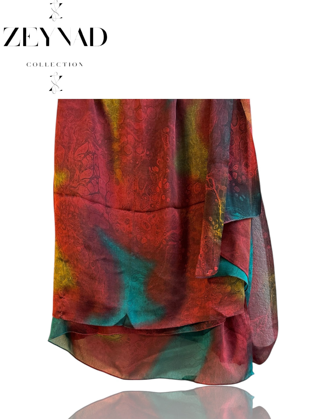 Sunset Burgundy & Yellow Ocean Glow Hijab