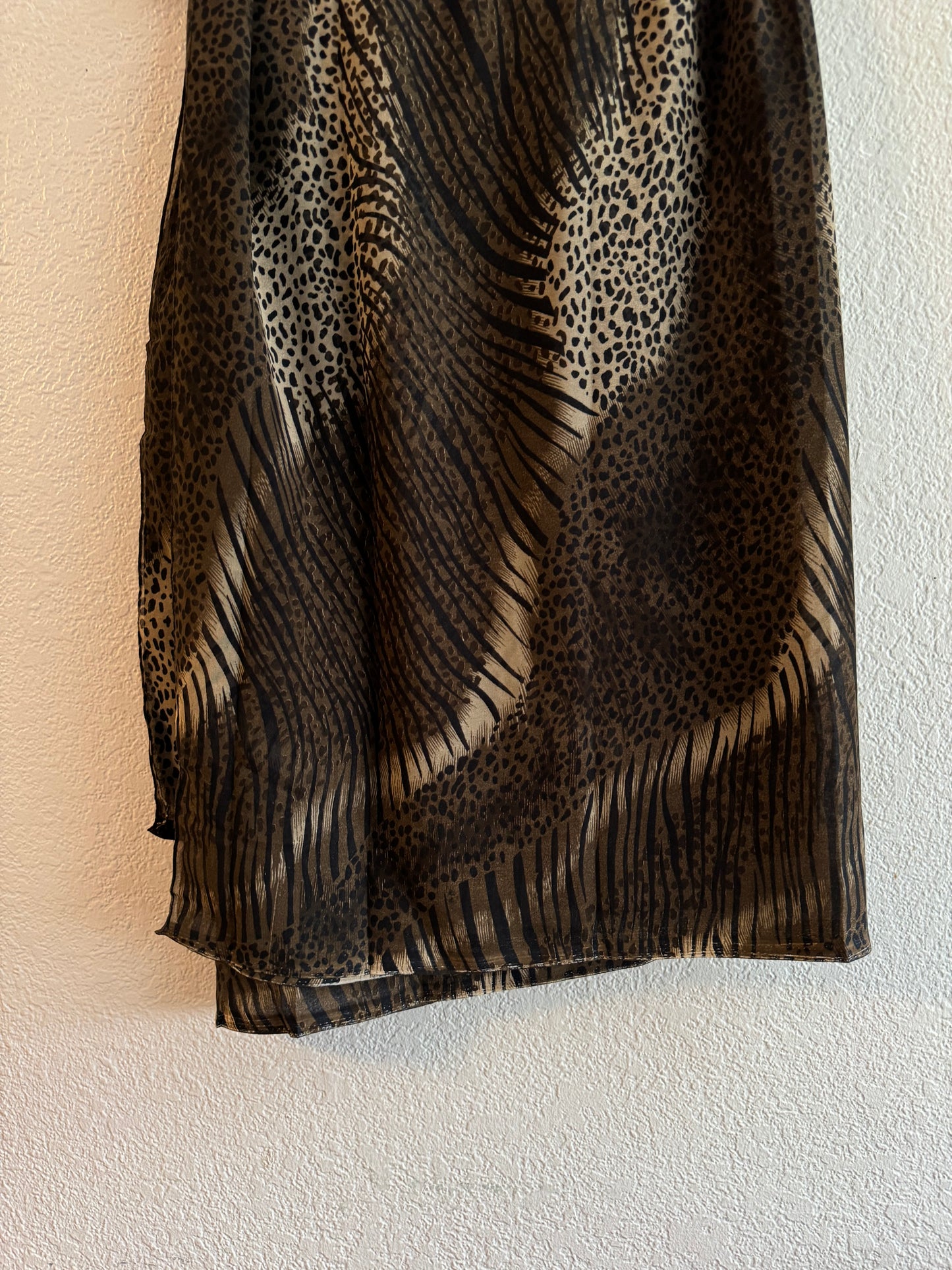 Blazing black & brown tiger print hijab