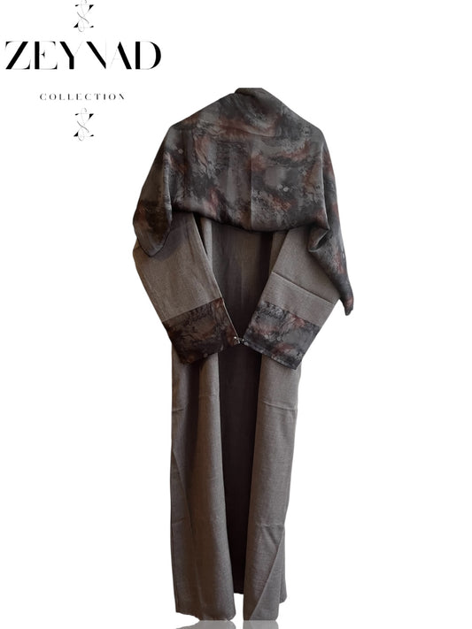 Intense faded-cloud matching dress & hijab set