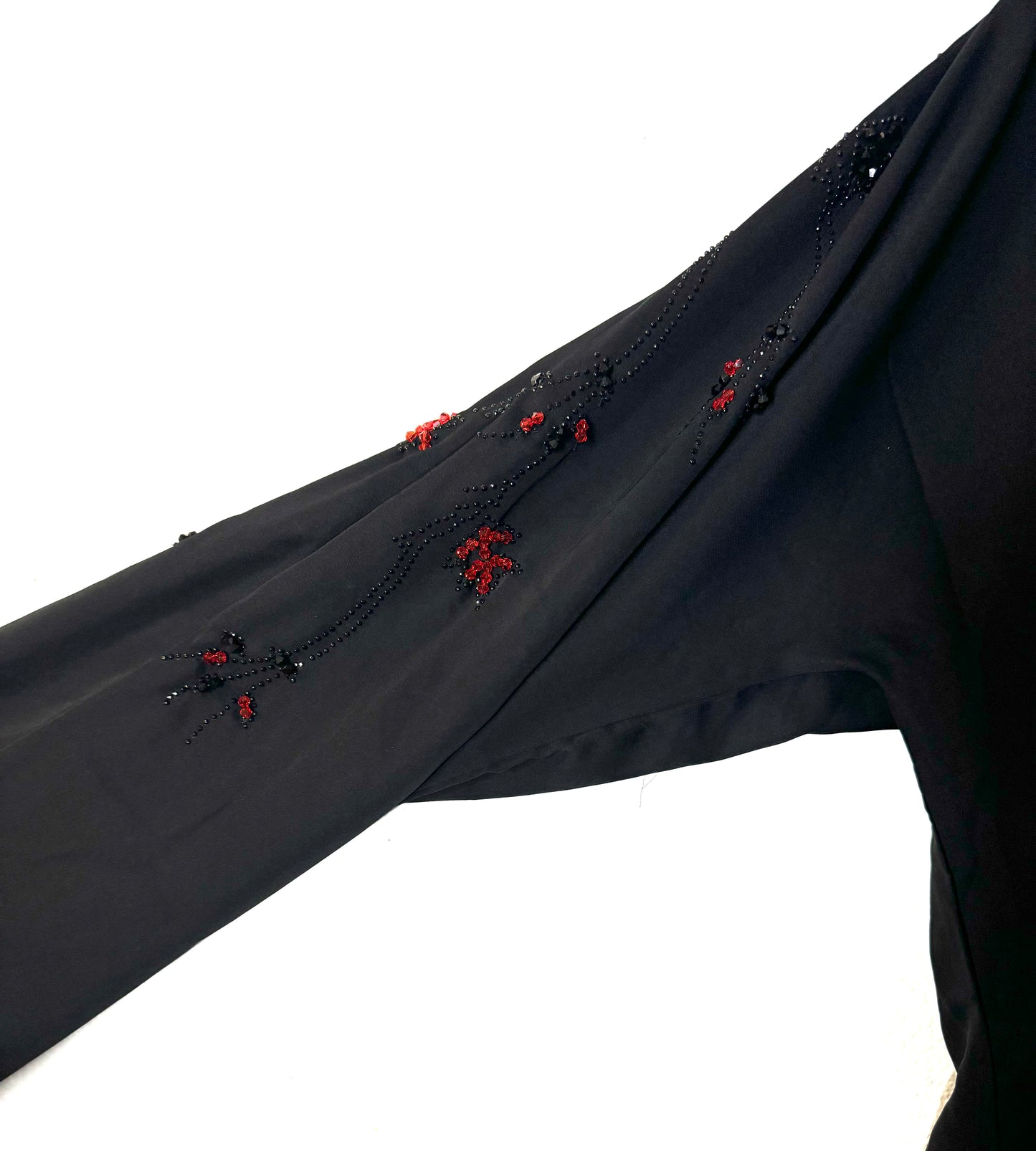 Black & Red Closed Abaya