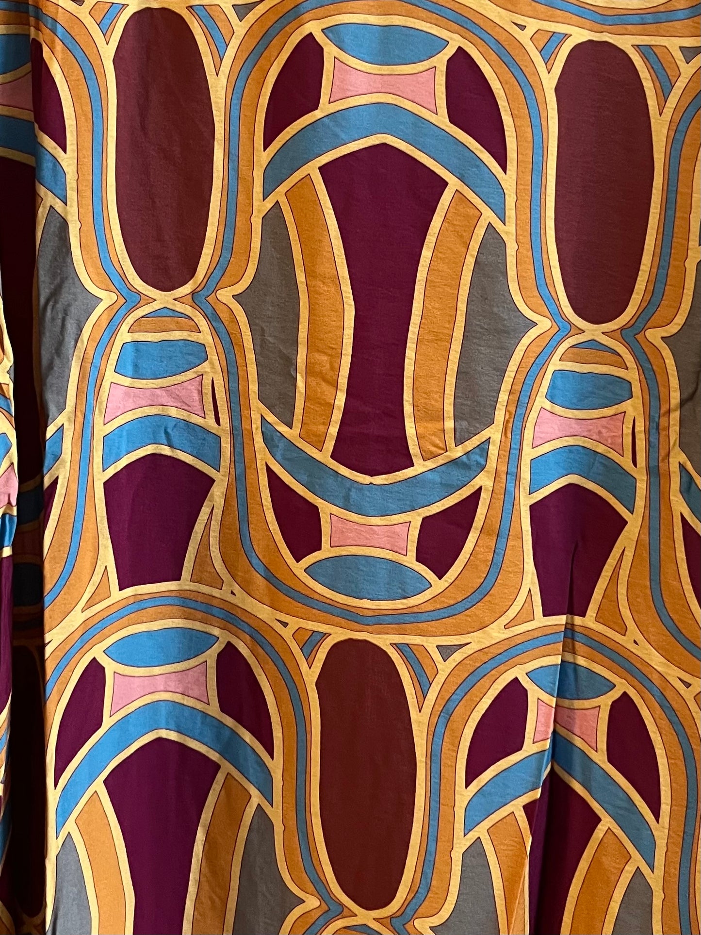 Burgundy & Yellow Flower Summer Style Dress
