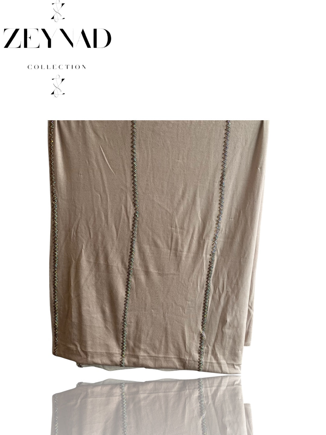White & faint fall brown ombré jersey hijab