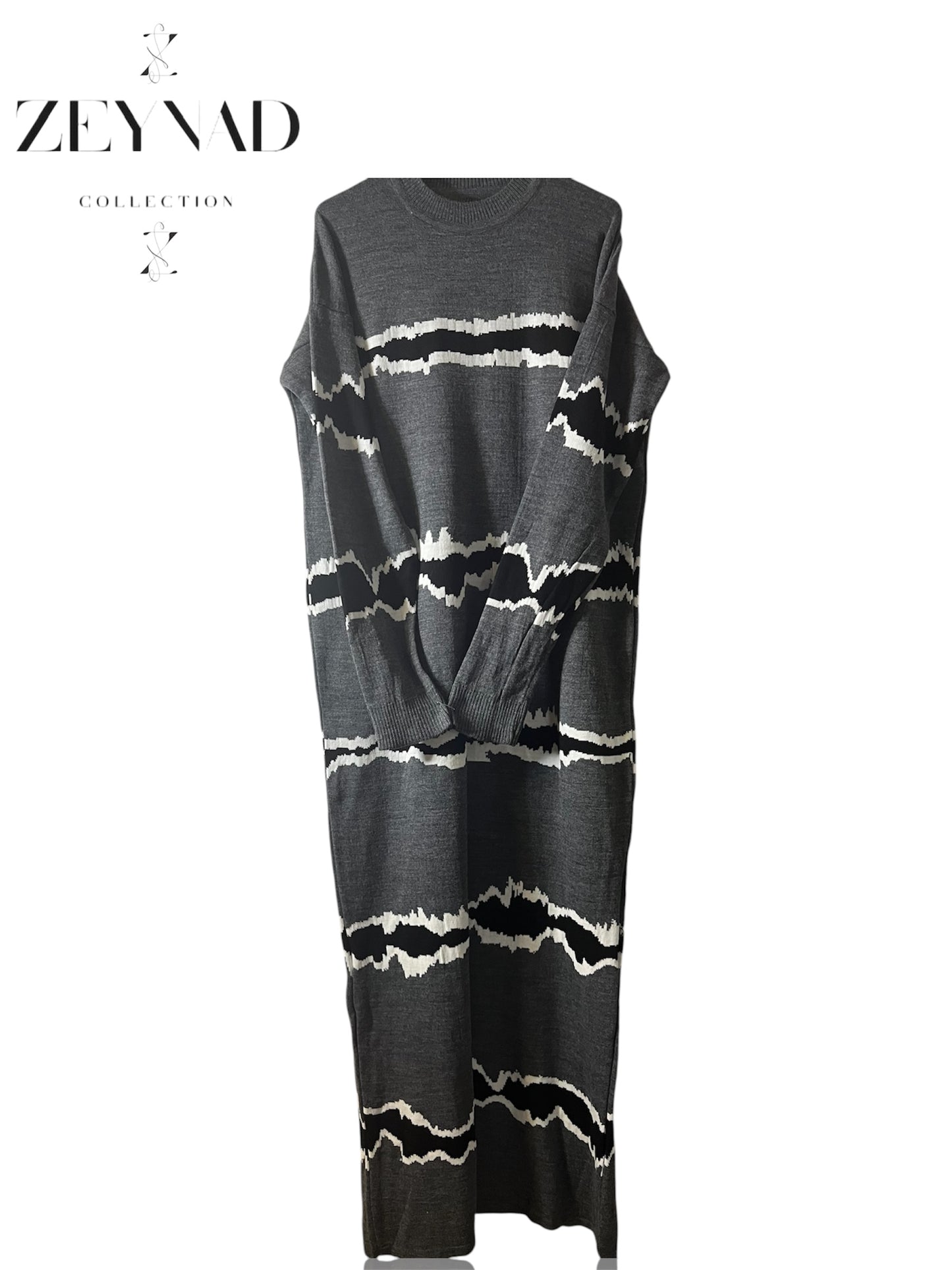 Long Dark Grey Sweater Dress