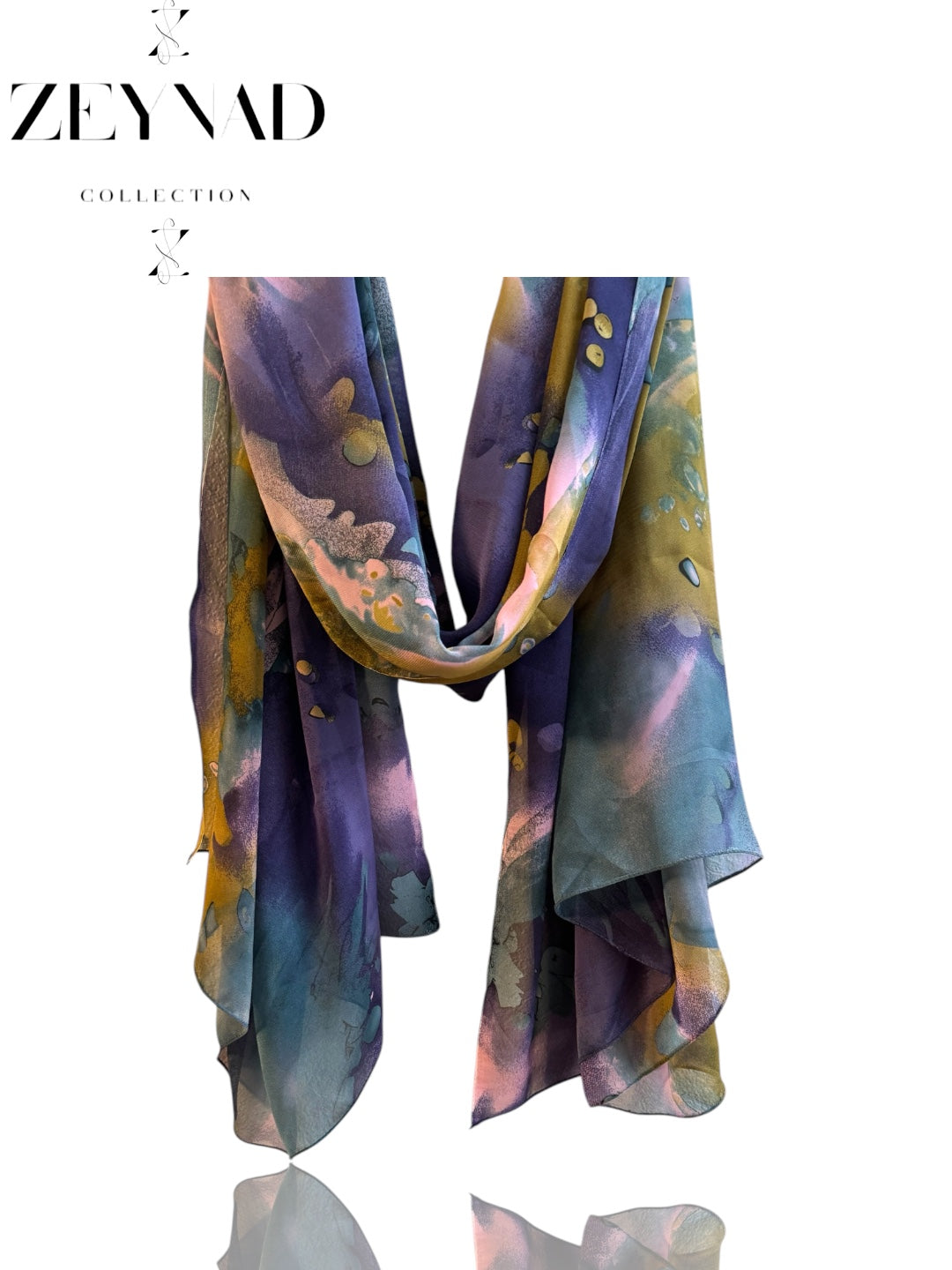 Bubble Gum Ocean Glow Chiffon Hijab