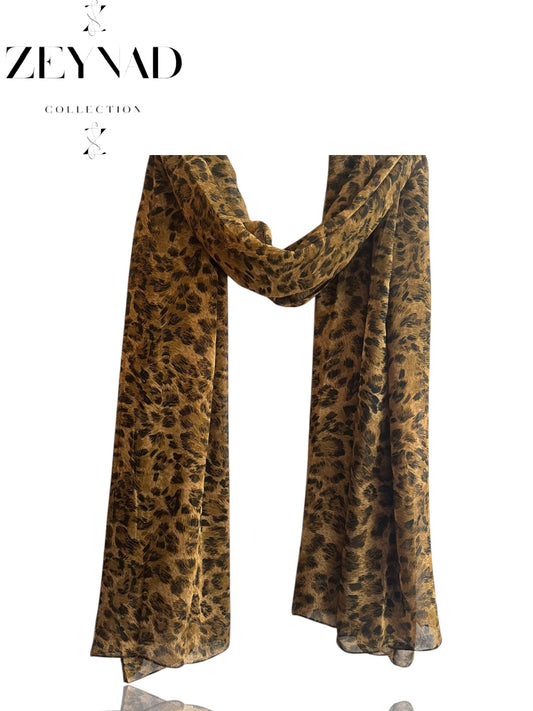 Sunset Rust Cheetah Print Hijab