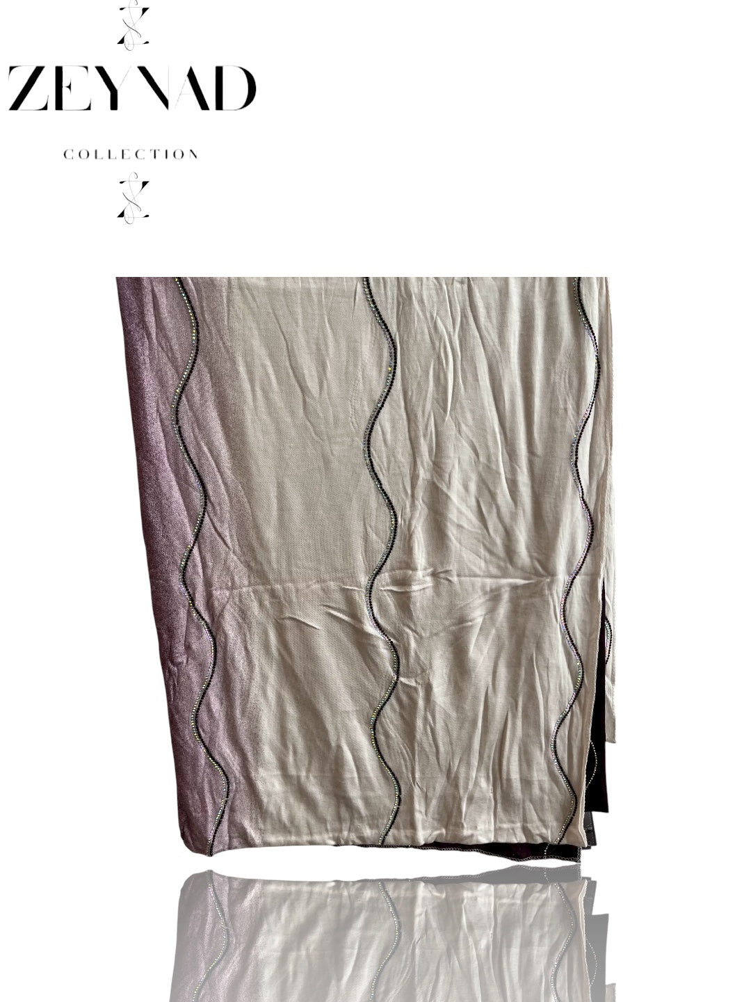 Purple & fall white ombré jersey hijab