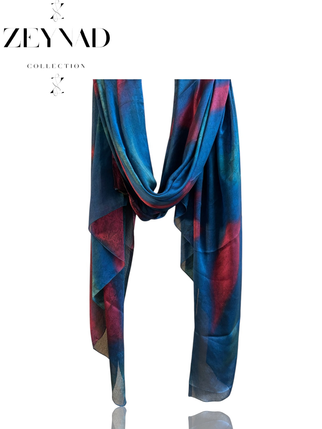 Blueberry Rose Oceanic Glow Chiffon Hijab