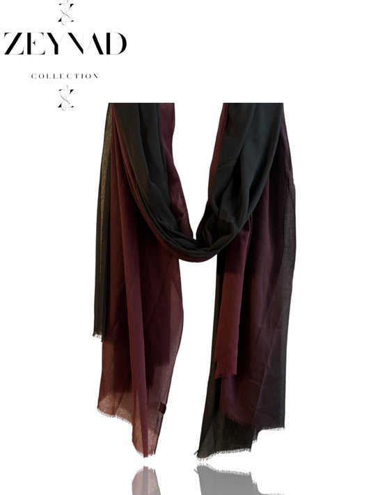 Sunset black & deep red Modal hijab