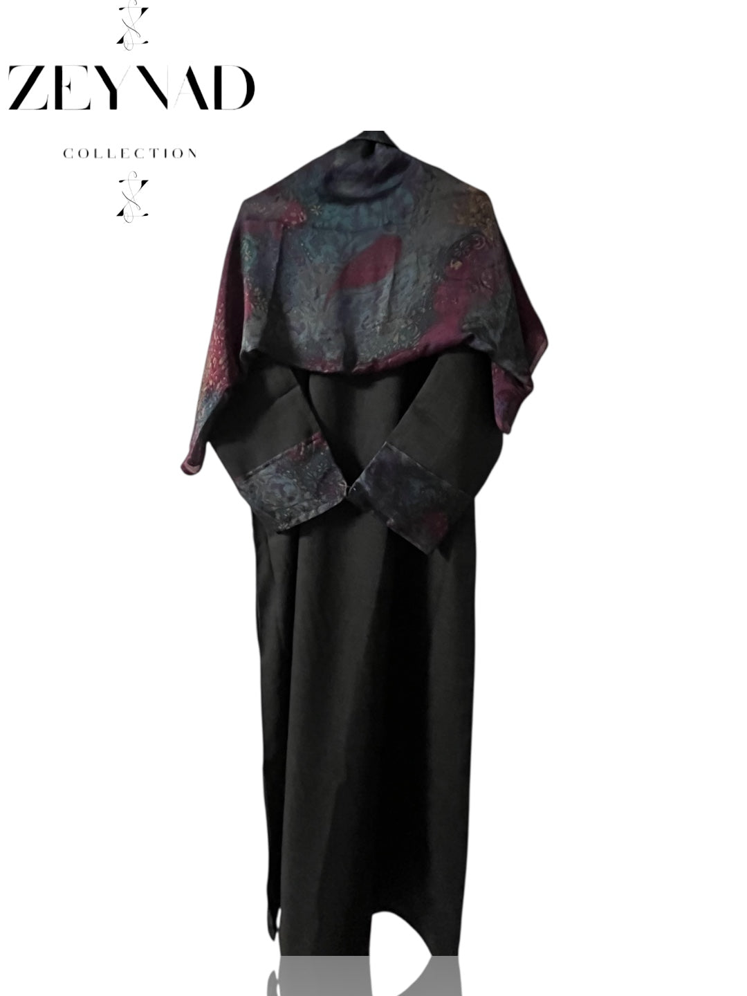 Blue Moon & Black matching dress & hijab set