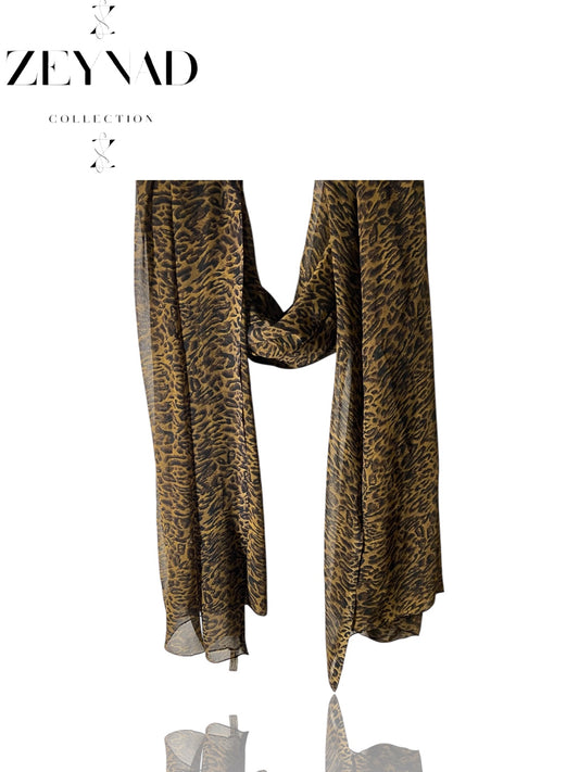 Sleek original cheetah print hijab