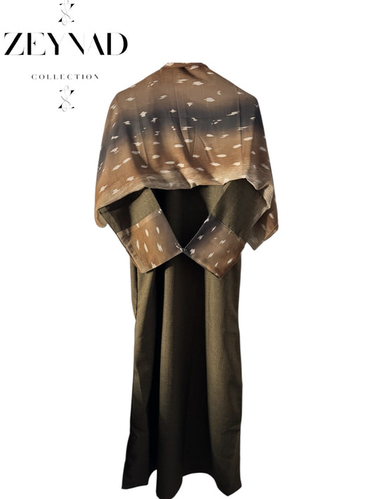 Caramel Mist deer matching dress & hijab set