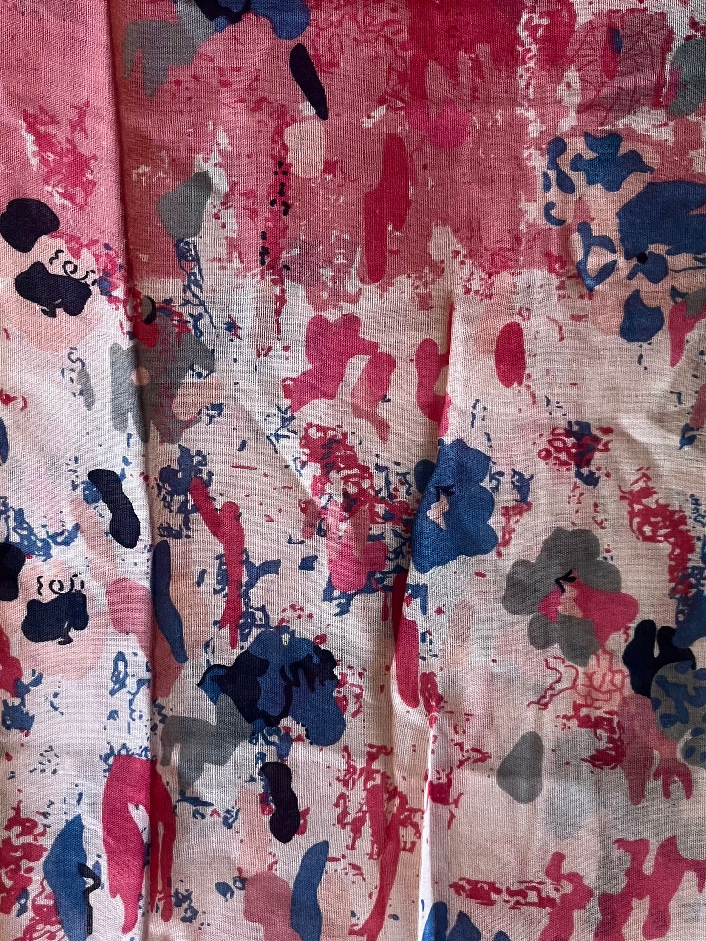 Autumn white & colorful pink modal hijab