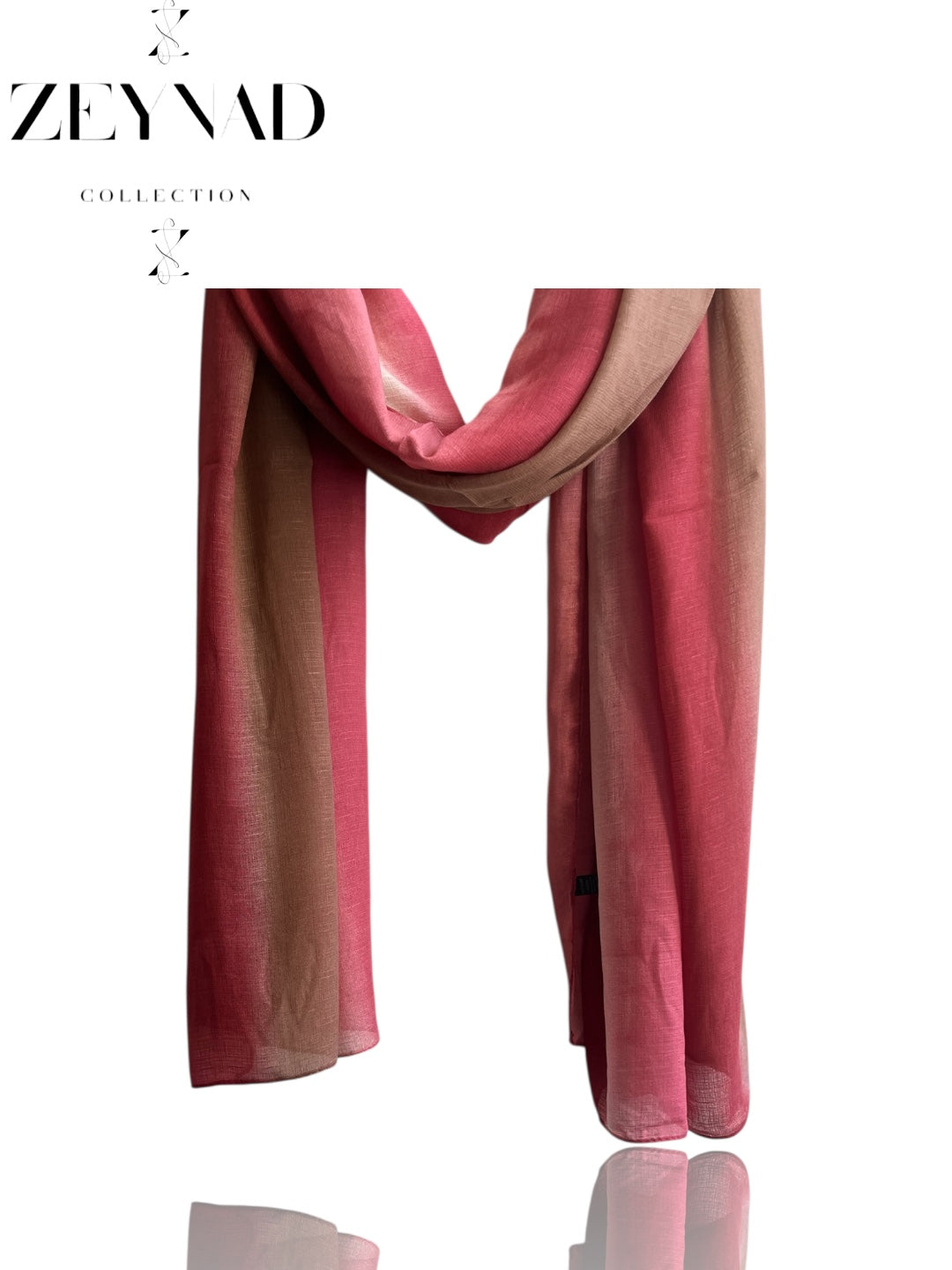 Vivid rose brown ombré modal