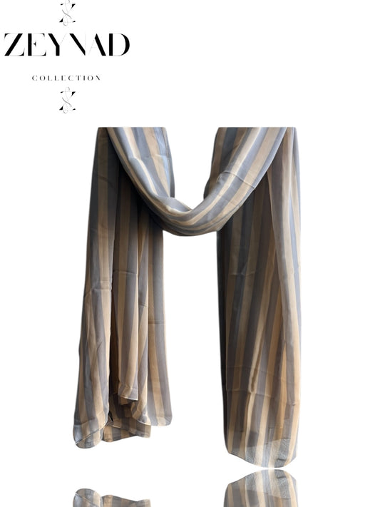 Silver lined chiffon print