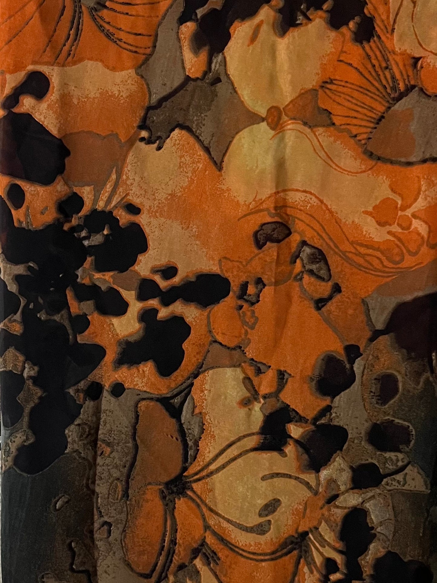 Neon orange & black chiffon hijab