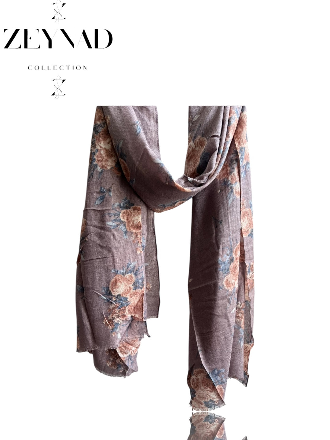 Nature purple flower ZEYNAD pashmina