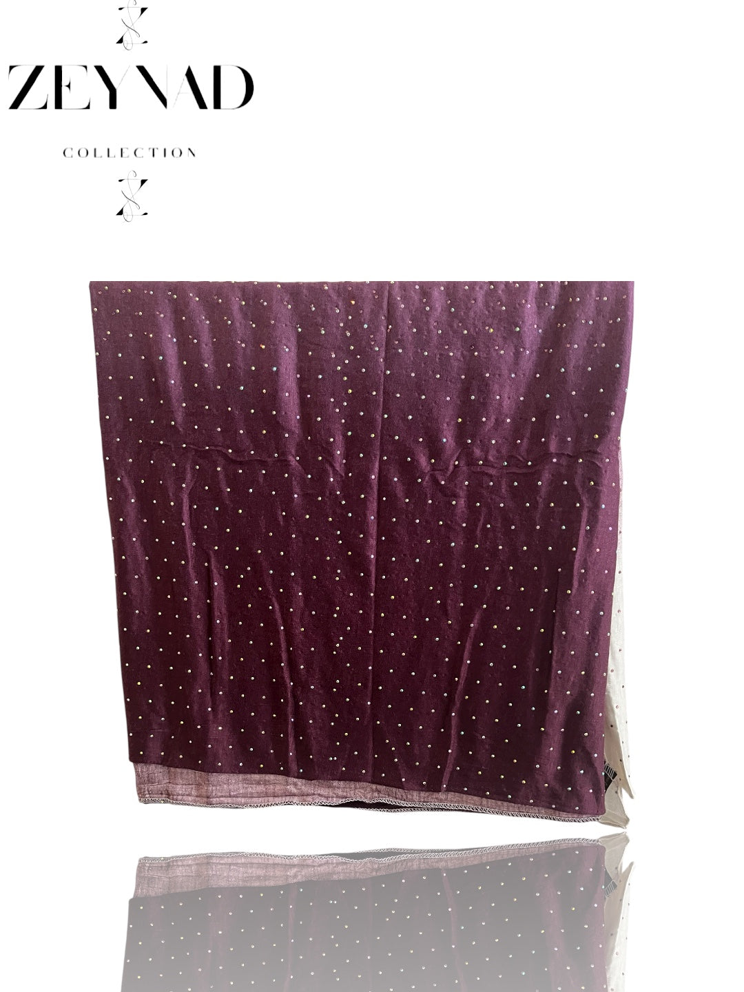 Deep burgundy & faded white ombré jersey hijab