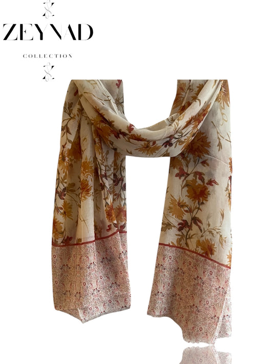 Vibrant faded mocha forest modal hijab