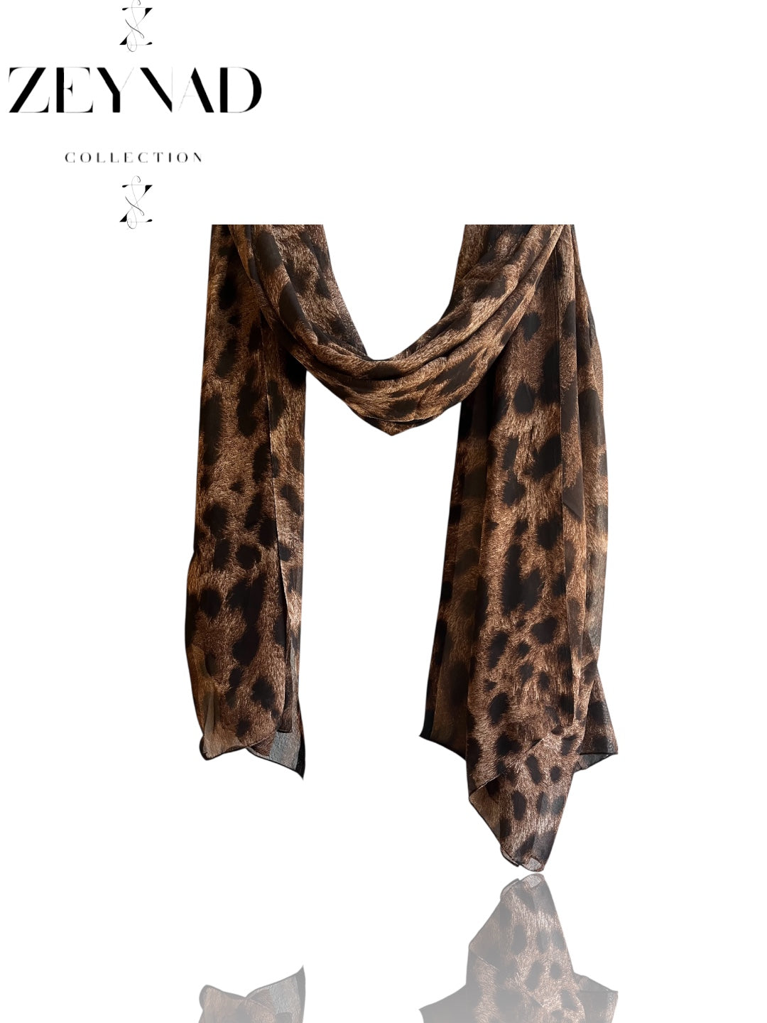 Fall faded leopard blaze chiffon hijab
