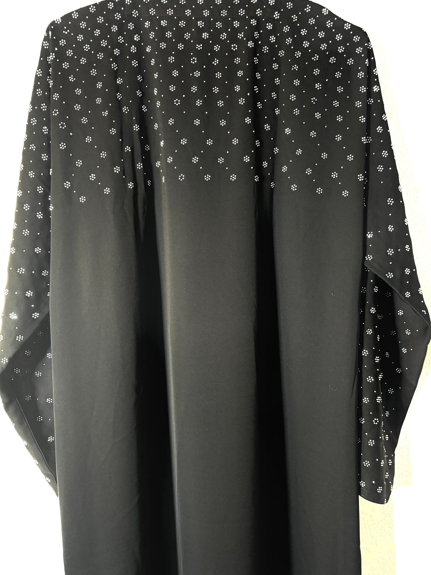 Black Sparkling Open Abaya