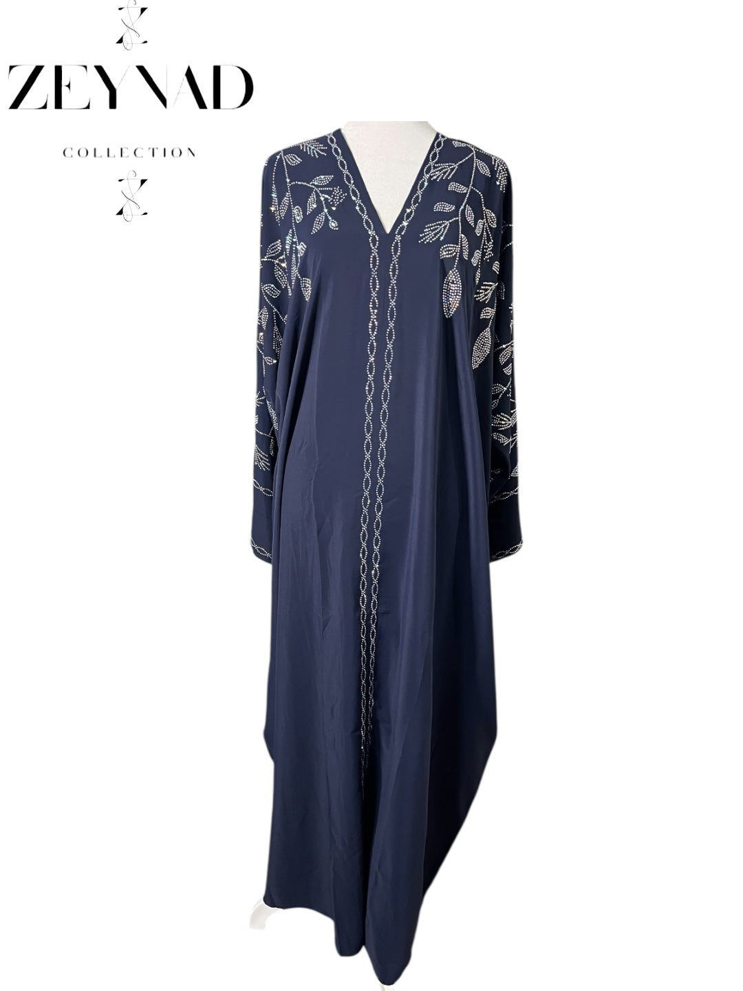 Vivid navy blue & silver limited Abaya